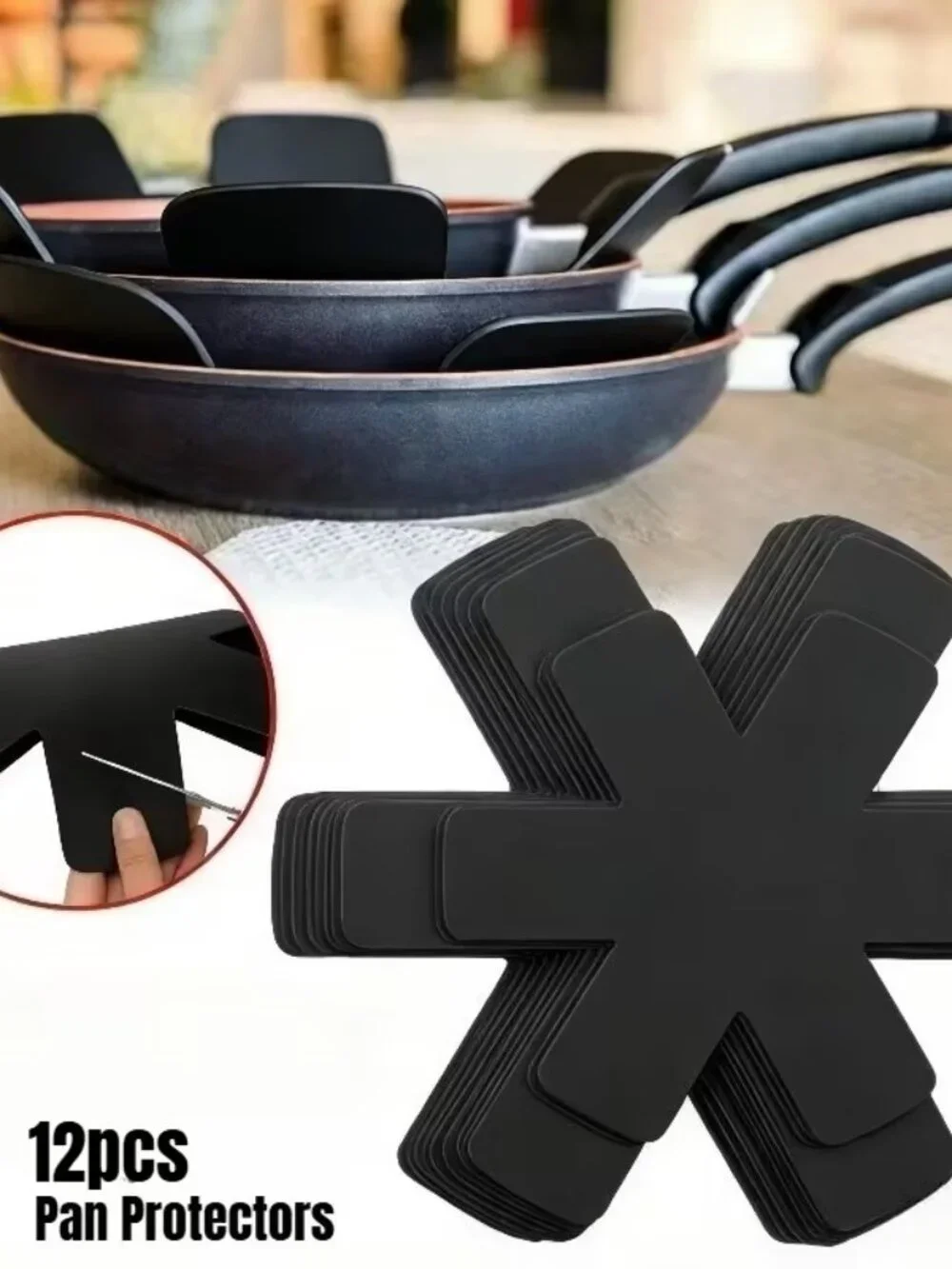 Cookware Protectors for non-stick pans; heavy-duty (12)